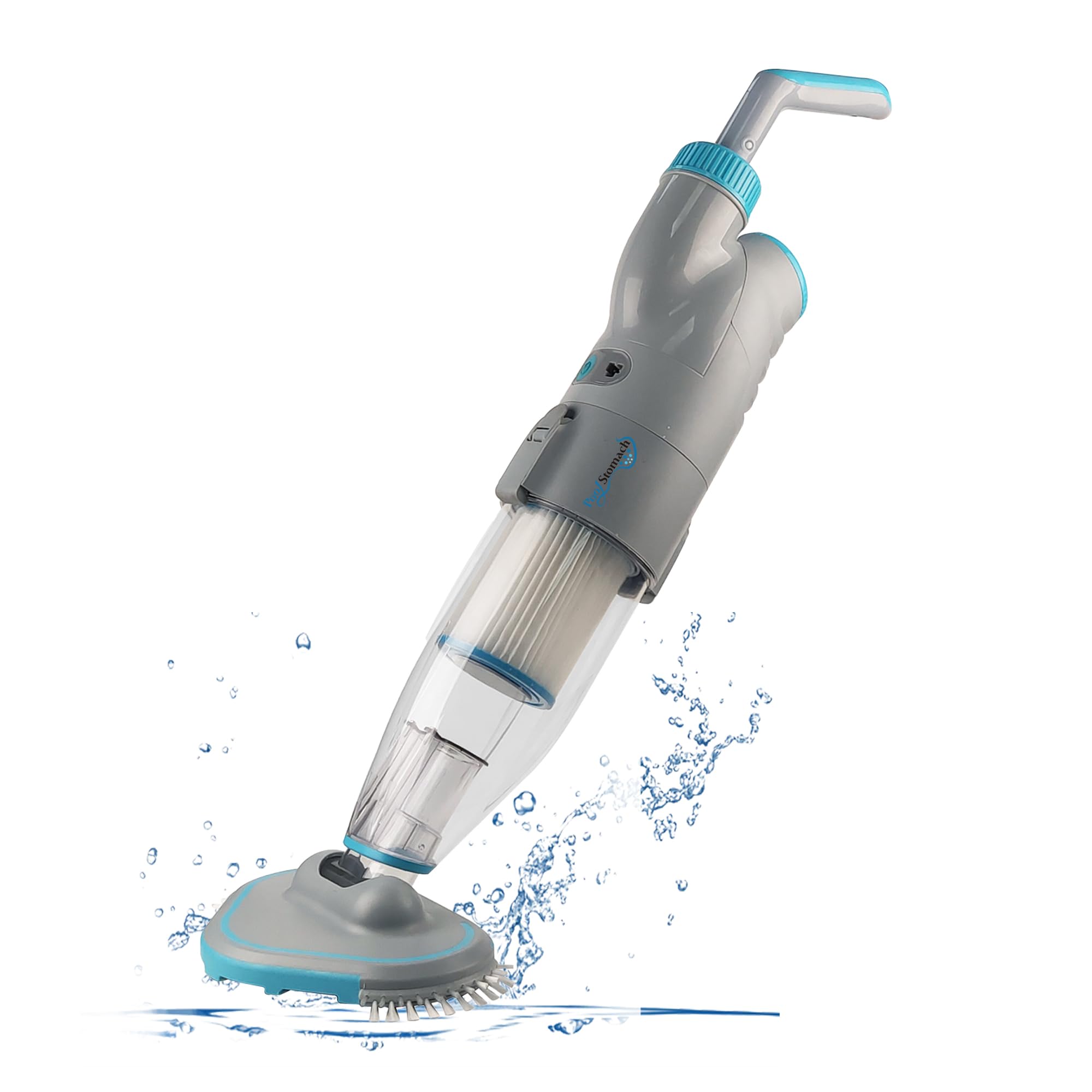 Cordless Pool Vacuum Cleaner, 32GPM Ultra Powerful Suction, Rechargeable Handheld Pool Vacuum for Inground Pools & Above Ground Up to 1300 Sq Ft (Pool-Stomach 50)