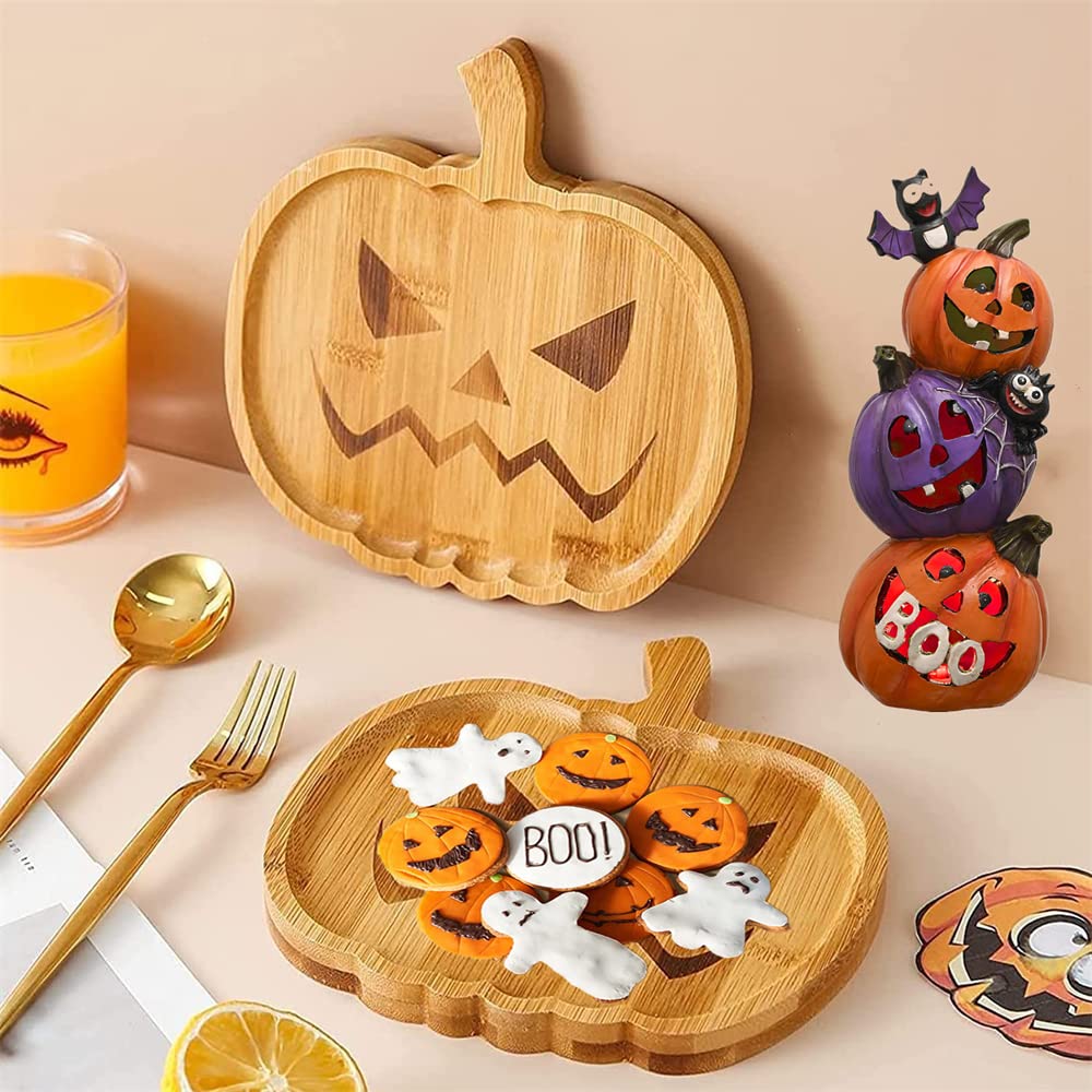 Amazon.co.jp: ハロウィンプレート、木製ディナープレート