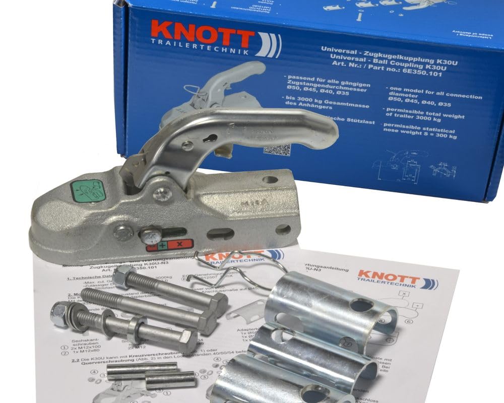 Knott Kugelkupplung K30U Universal 3000 kg Ø 35-50 mm Bohrung 12,5 mm
