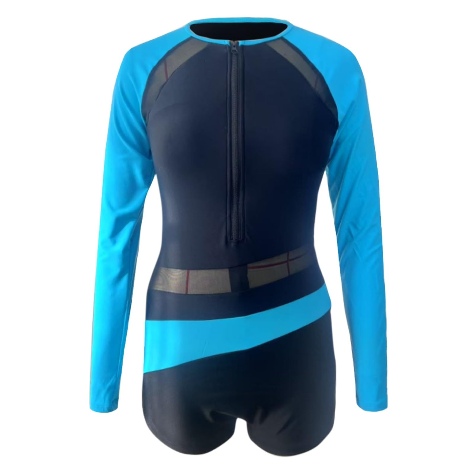 Costume da bagno da donna 2026 Rash Guard Boyleg manica lunga SPF 50 Zip Shape Taglie Nuoto Vestito