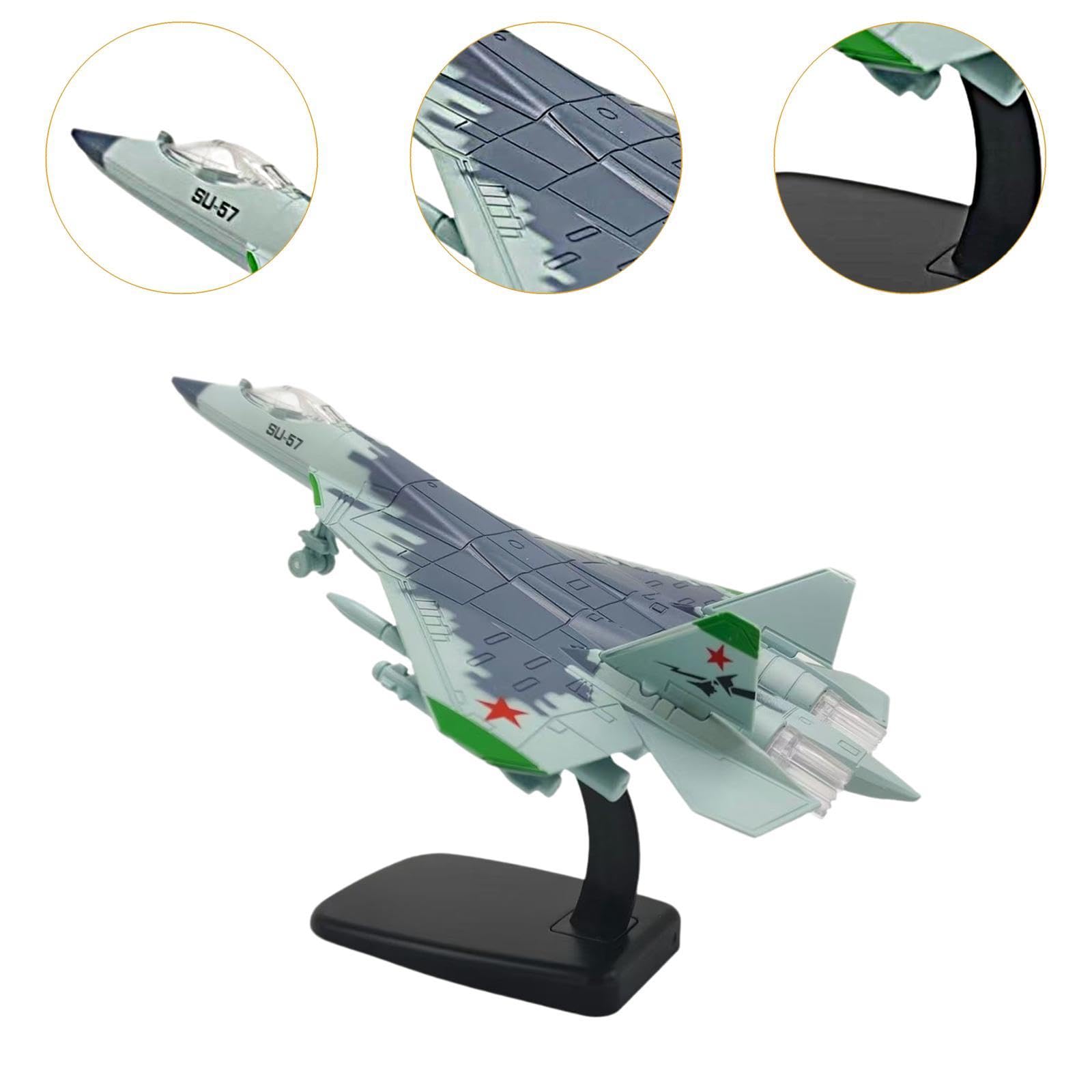 Modellino di Aereo in 1:72, Decorazione da Tavolo, Giocattolo in Miniatura con Base per Bar, Soggiorno, Mensola, Mobile TV, Ufficio, Blu
