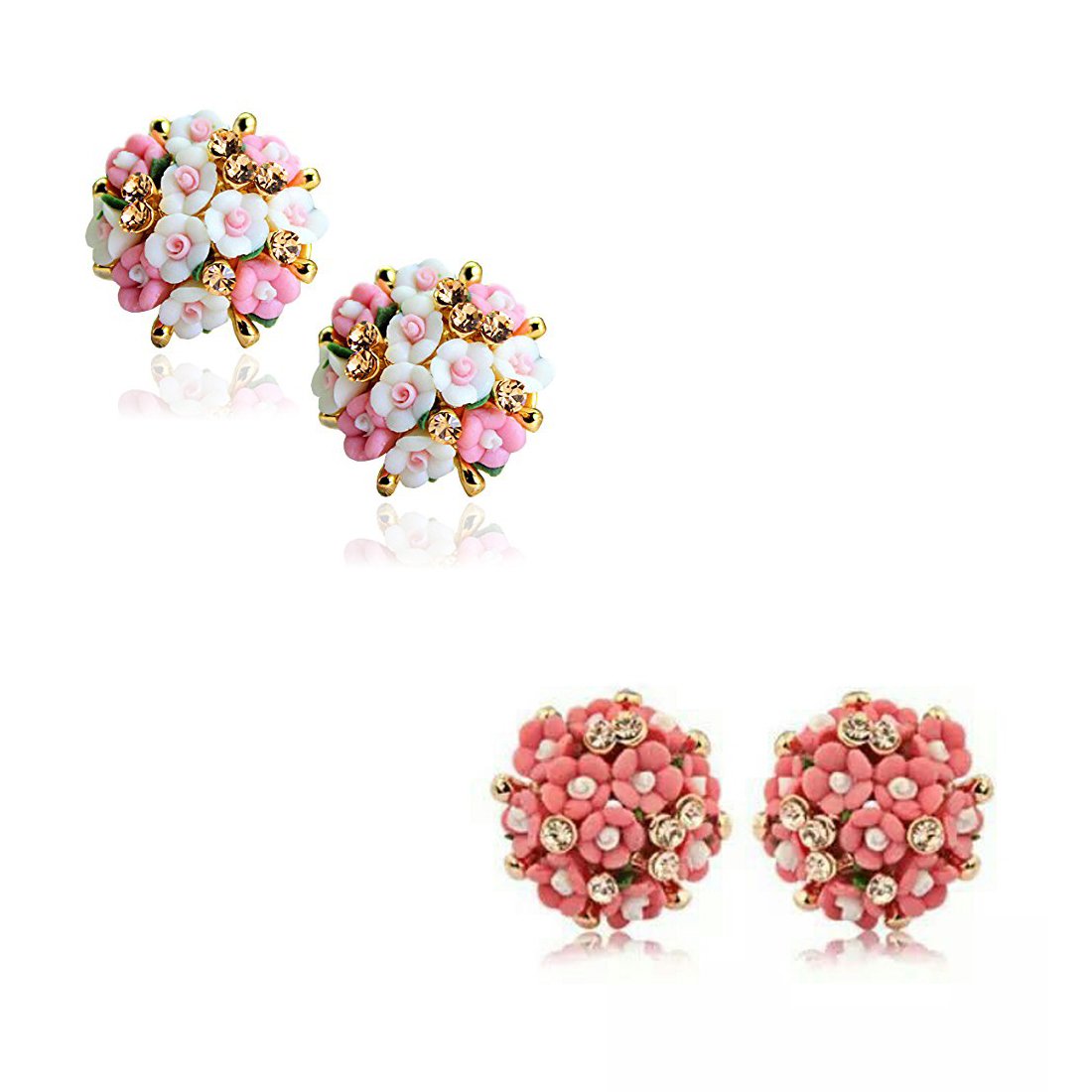 Yellow Chimes Stud Earrings for Women Combo of 2 Pairs Floral Stud Earrings Gold Plated Pink & Peach Studs for Girls and Women. (B072MND8VQ) Amazon Price History, Amazon Price Tracker
