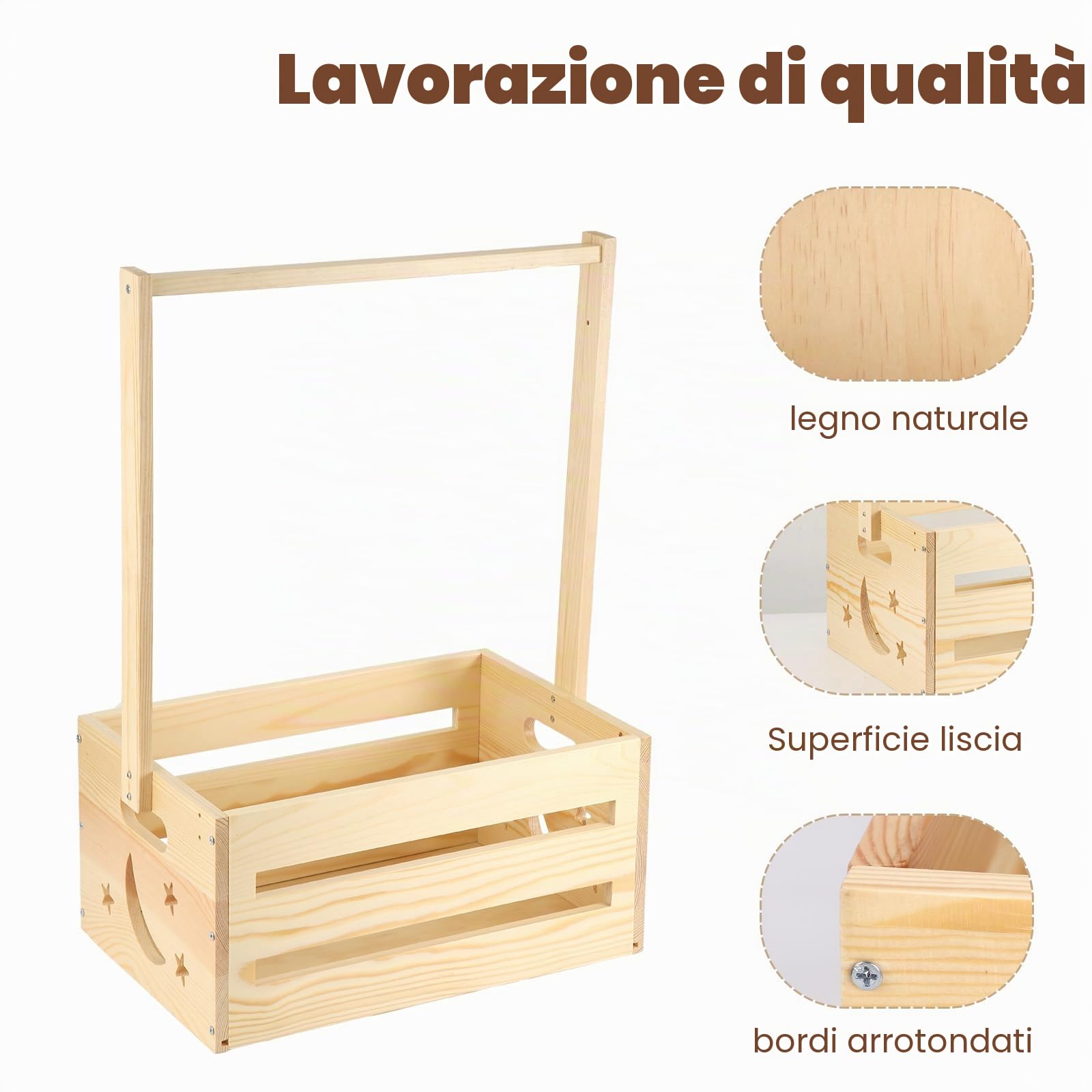 Guardaroba Baby Shower Legno, Elegante Armadio Baby Shower Versatile Appendiabiti Legno Bambini Pratico Cestino Portaoggetti Baby Shower Baby Shower Nuovi Genitori Articoli Essenziali Neonati