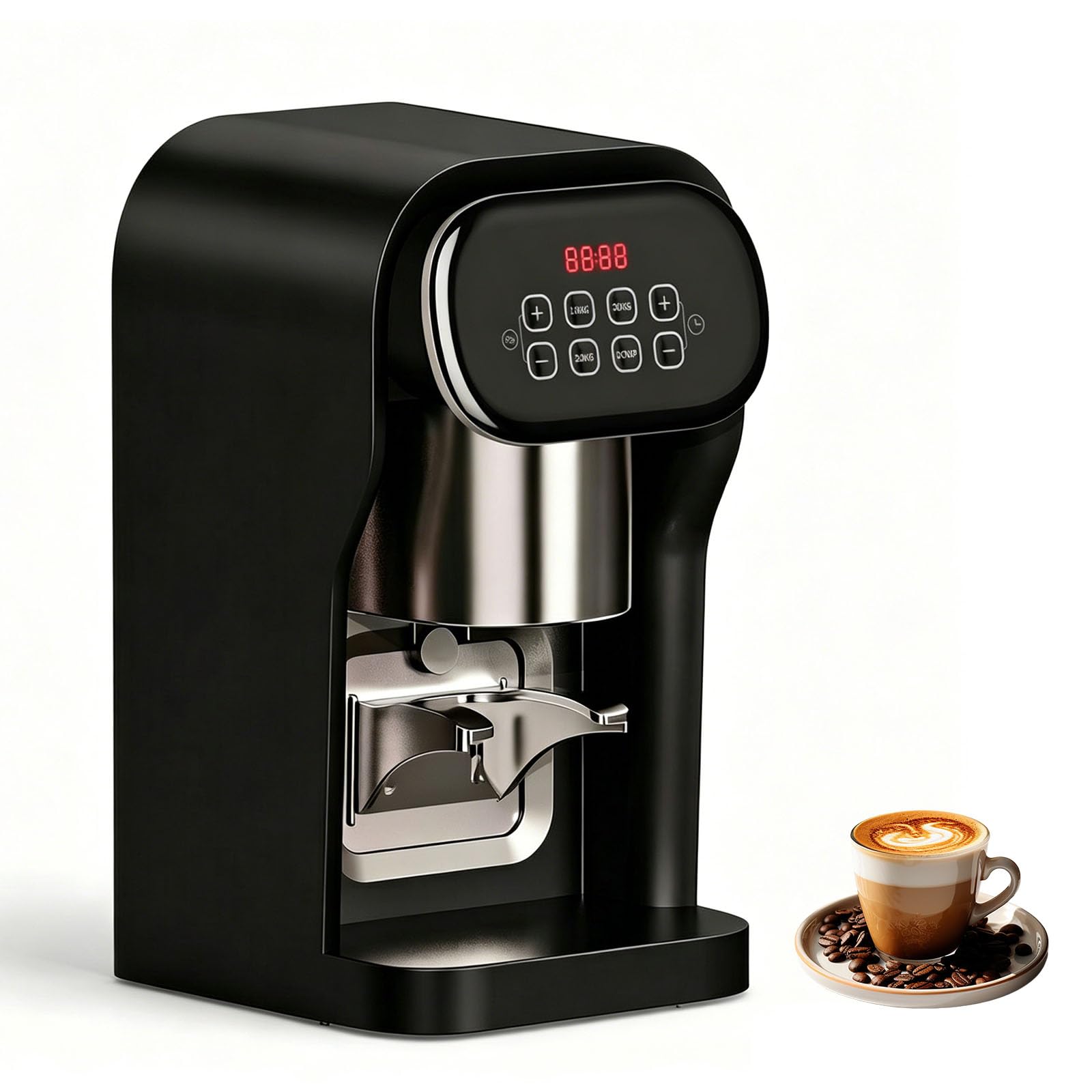 YXYLJOZ Automatic Coffee Tamper 58MM Electric Espresso Press, 10-30kg Pressure, Coffee Compactor for Home and Coffee Shop Use, Perfect for Smooth, Consistent Extraction (Black)