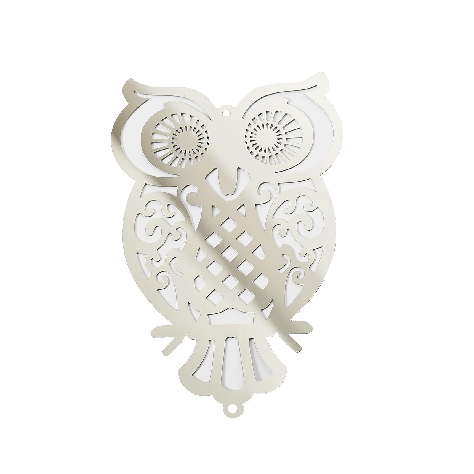10pcs Hanging Suncatcher Parts Silver Metal Owl Window Pendant DIY Part Ornament Part Home Decor
