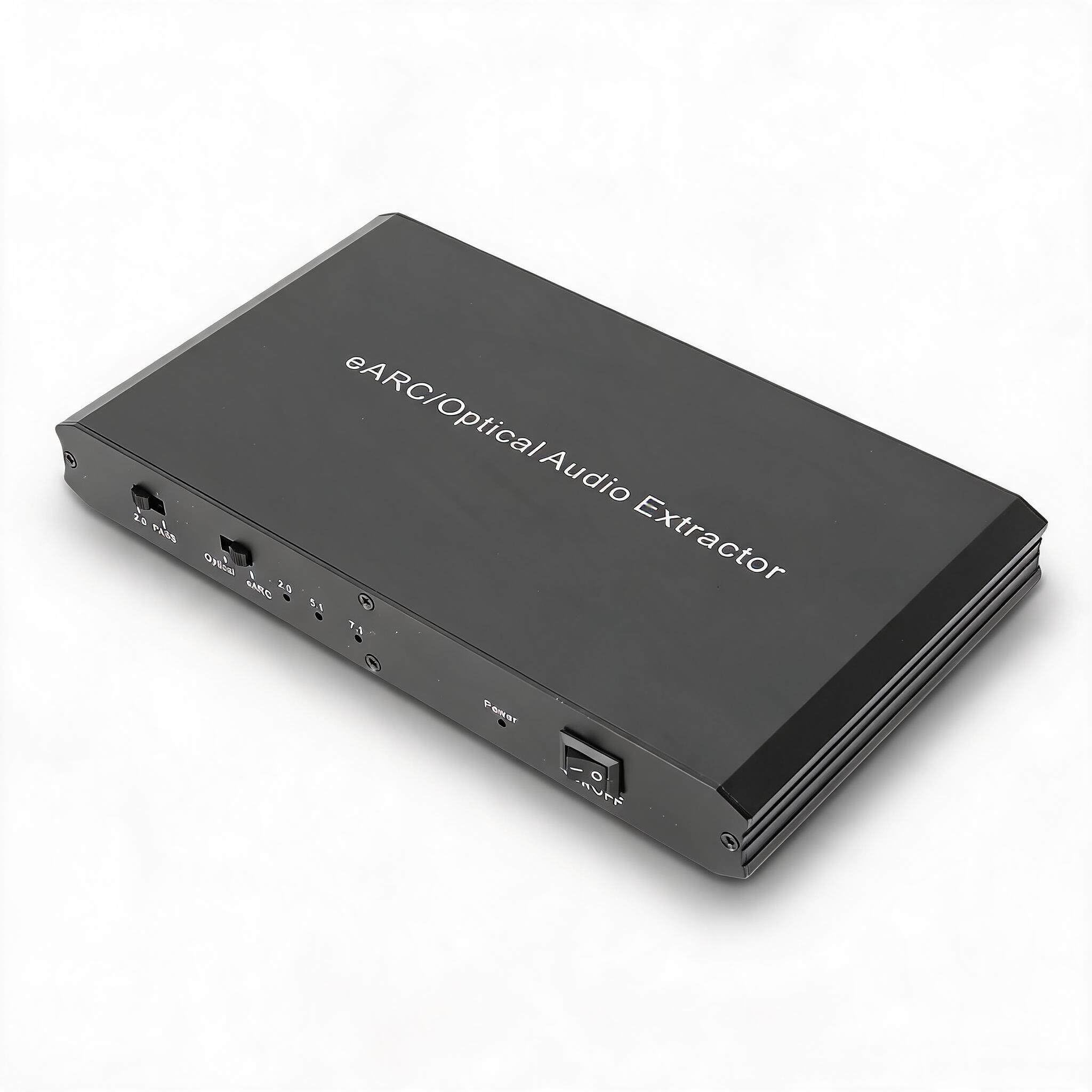 Dpofirs Convertitore Audio Ottico EARC, Estrattore Audio HD, Converte gli Ingressi EARC e Ottici in Uscite Ottiche e da 3,5 Mm, con HiFi a 24 Bit/192 KHz