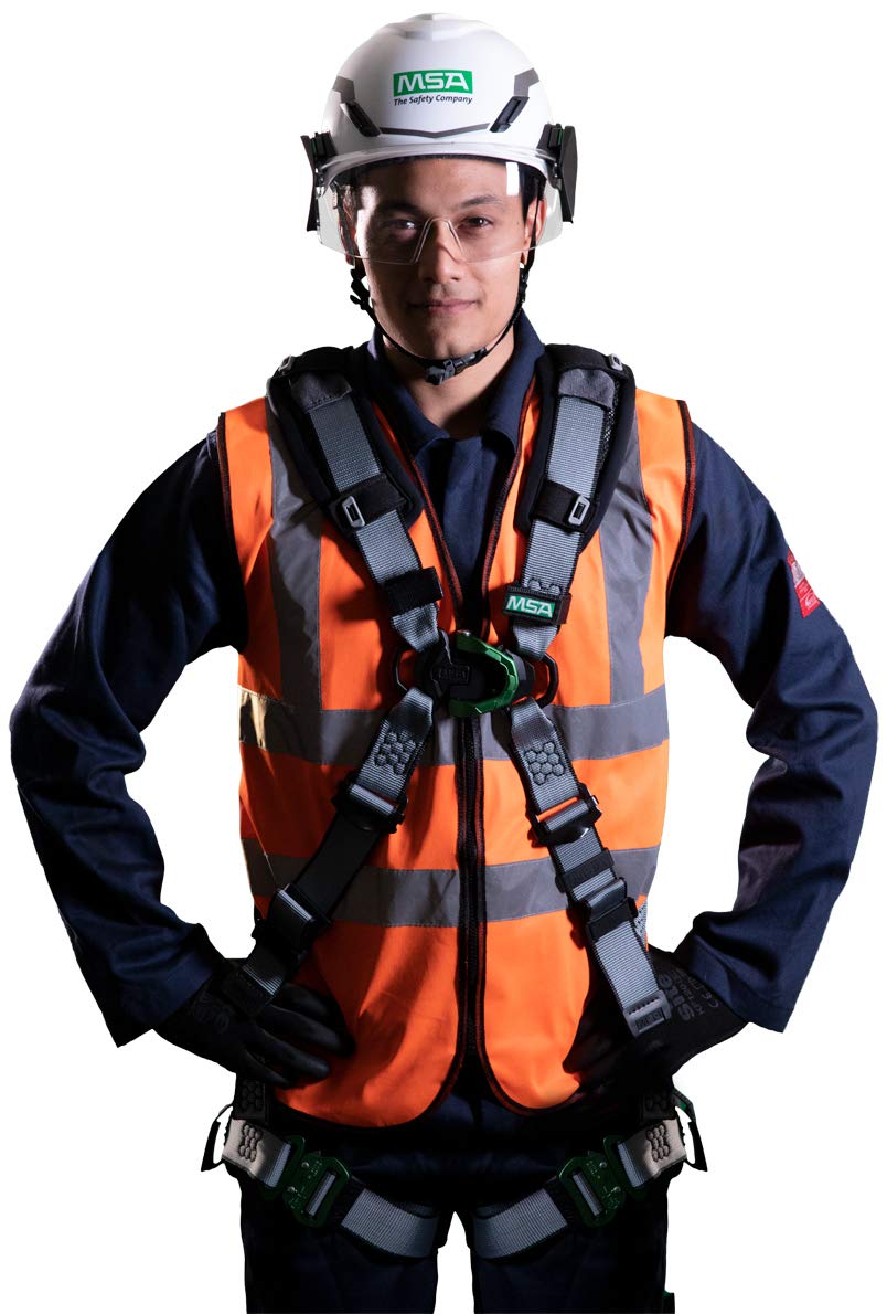 MSA V-Gard H1 Schutzhelm - Bauhelm mit Drehrad und Schaumstoff-Innenausstattung