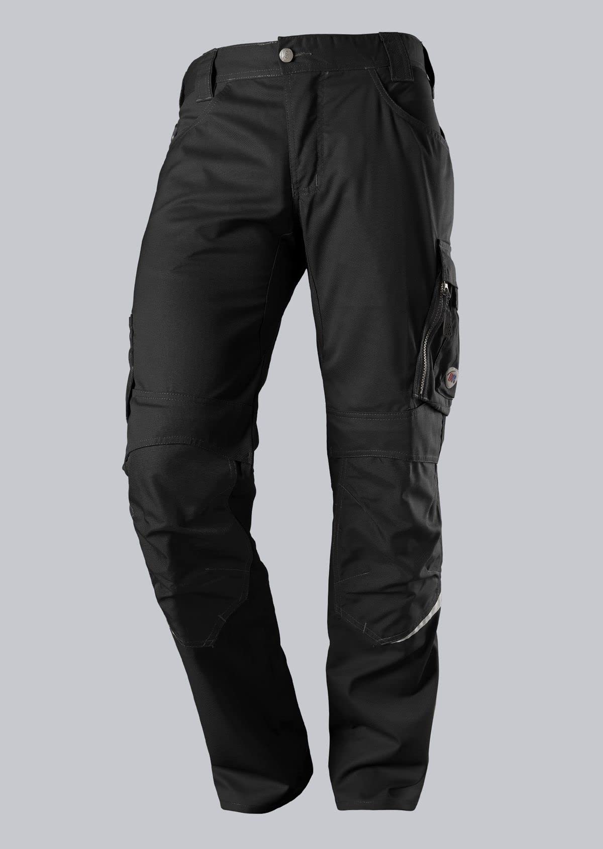 BP 1608-559-81 Bib & Brace, Stretch Braces With Clip Fastenings, 245,00 G/M², Fabric Blend, Red/Black, Size 34N