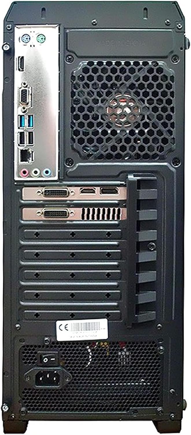 SIMPLETEK Komputer stacjonarny do gier komputerowych, INTEL Core I7 3770 QUAD Core do 3,9 GHz, chłodzony cieczą, RGB FPS (dysk twardy 3 TB, SSD 240 GB, RAM 16 GB) (czerwony)