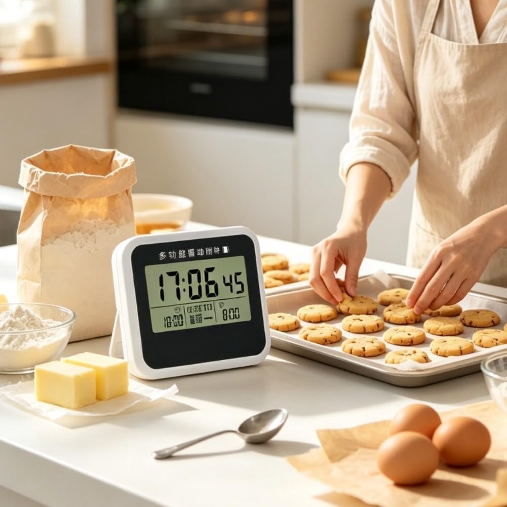 Budzik wibracyjny z wyświetlaczem LCD 110 dB Dual Alarm