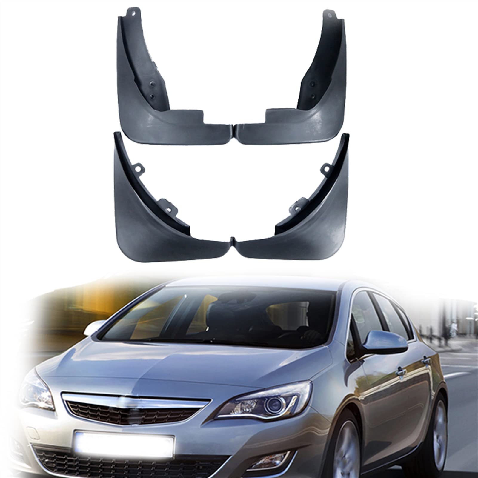 JCMLDN Car Mud Flaps 4Pcs For Opel For Vauxhall For Astra For Corsa For - View #4