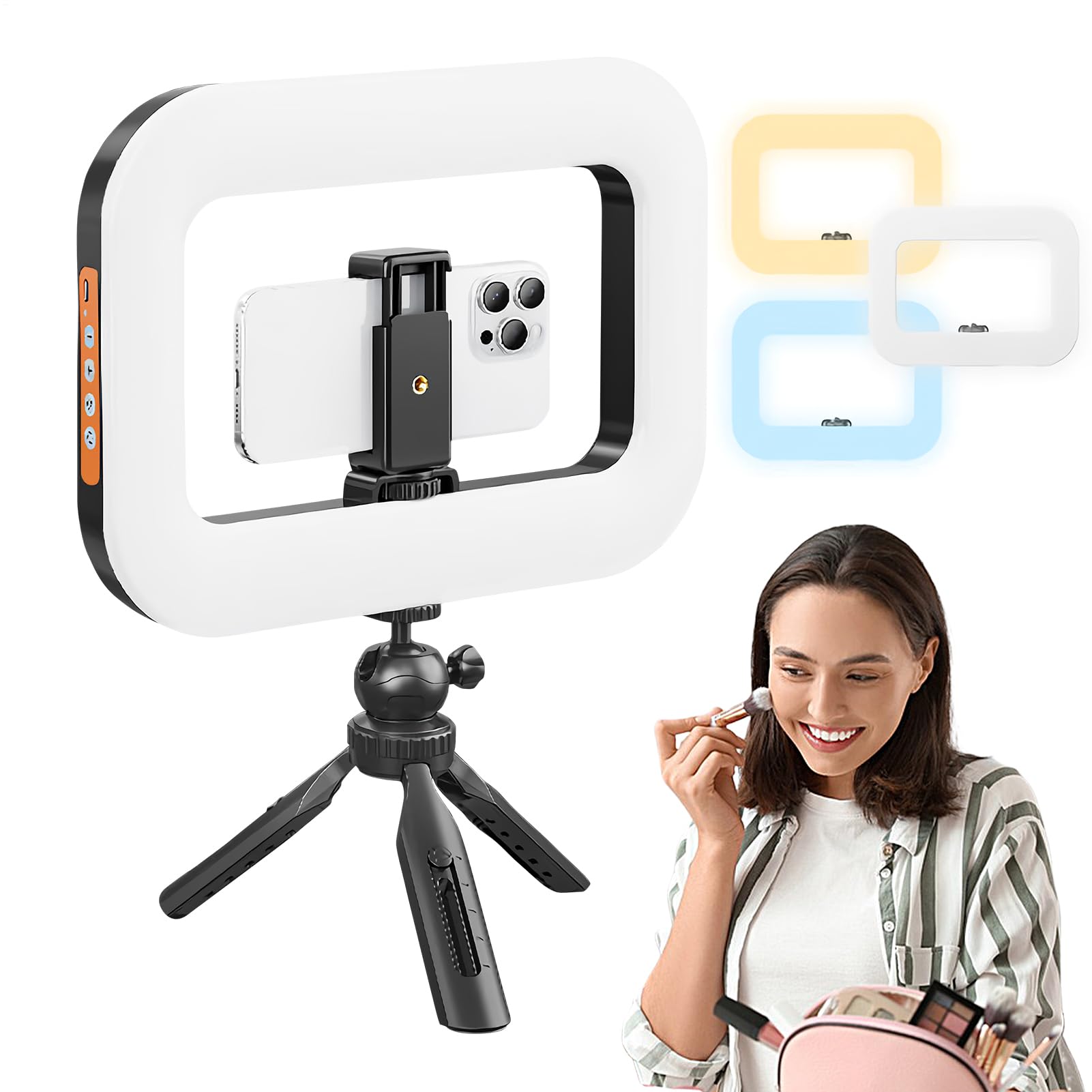 Selfie Stick Treppiede Con Luce Supporto Leggero Con Montatura A Treppiede | Luce Fill Beauty Ricaricabile A Mano Streaming Registrazione Video Trucco Fotografia Viaggio Vlogging Lavoro