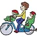 Produktbild Fahrrad bestickt Eisen/Sew On Patch vorne hinten Kind Bike Sitz Kinder Badge