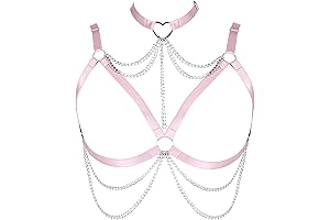 Women's Body Harness Body Cage Bra Plus Size Metal Chain Hollow Bra