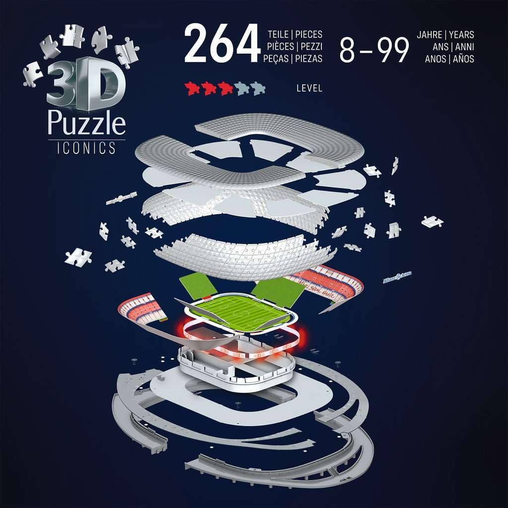 Ravensburger 3D Puzzle Iconics: 12008033 Allianz Arena - with