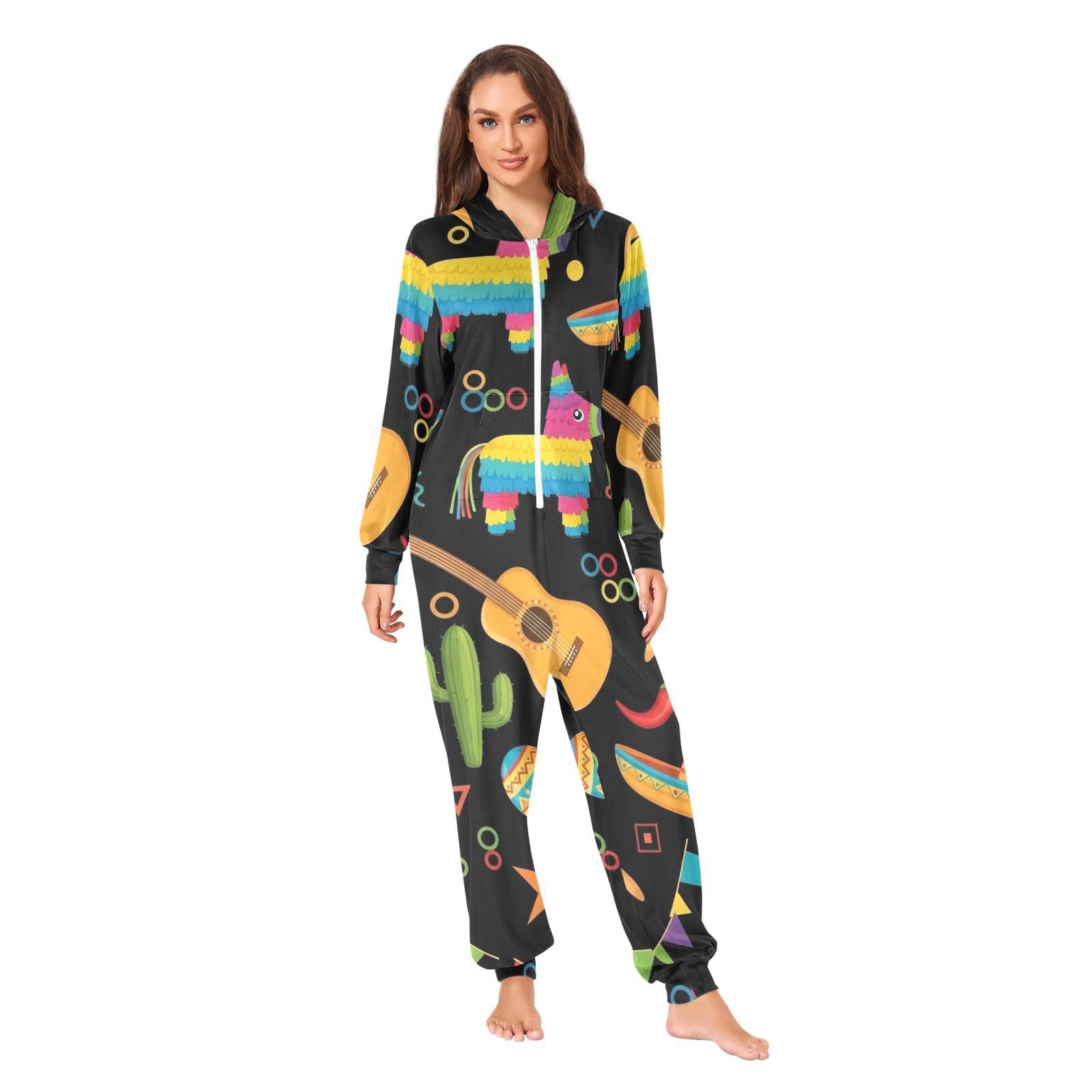 Mono de cactus oscuro con capucha para invierno y hogar 8