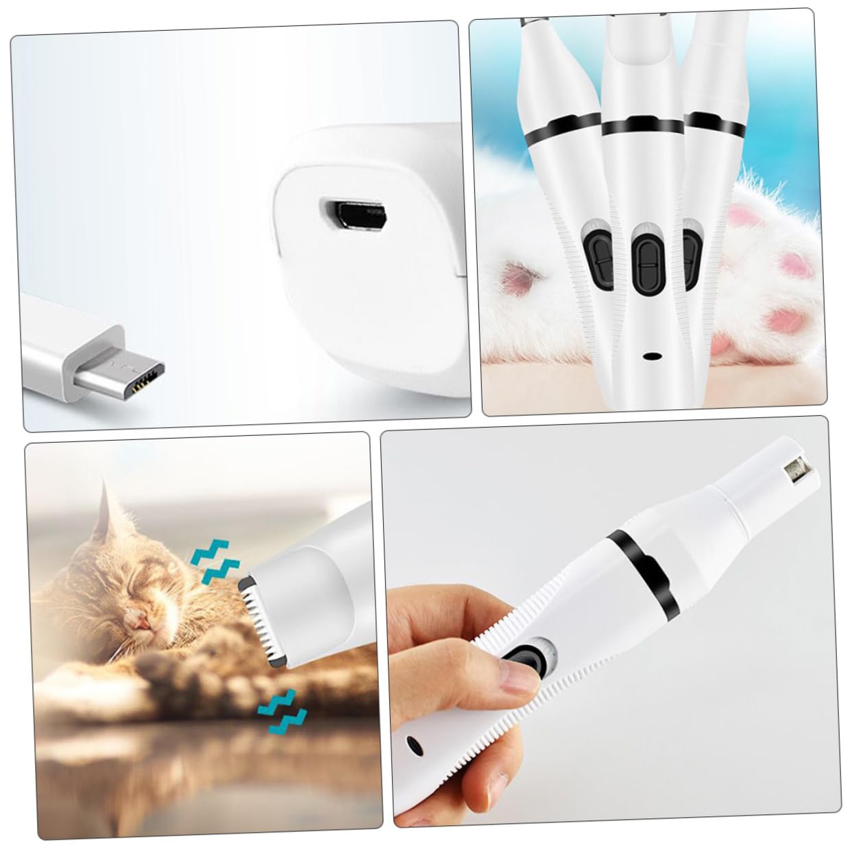 BESPORTBLE Cortauñas Eléctrico para Mascotas Cortapelos para Perros Multifuncional Recortador de Uñas para Gatos y Perros para Cuidar las Uñas de Tus Mascotas Casa