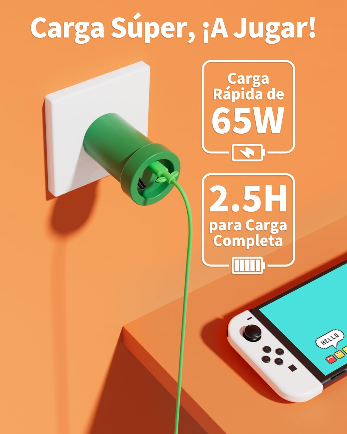 Base de TV para Switch de 65 W Compatible con Nintendo Switch/PS5/Steam Deck, estación de Acoplamiento portátil para Switch con HDMI/USB 2.0 4K60Hz, Carga rápida PD (sin Cable Tipo C)