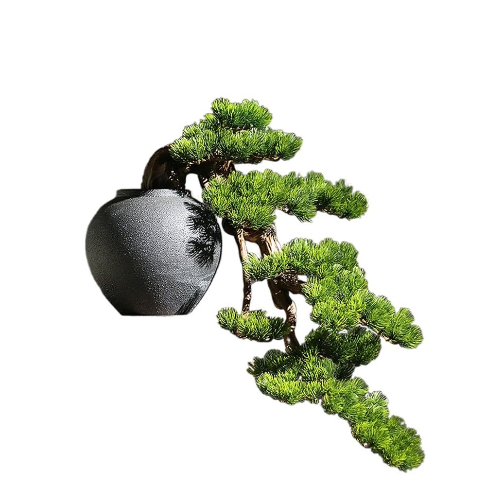 IUokLU Artificial Bonsai Simulation Welcome Pine Artificial Bonsai Tree Living Room Frame Decoration Hotel Tea