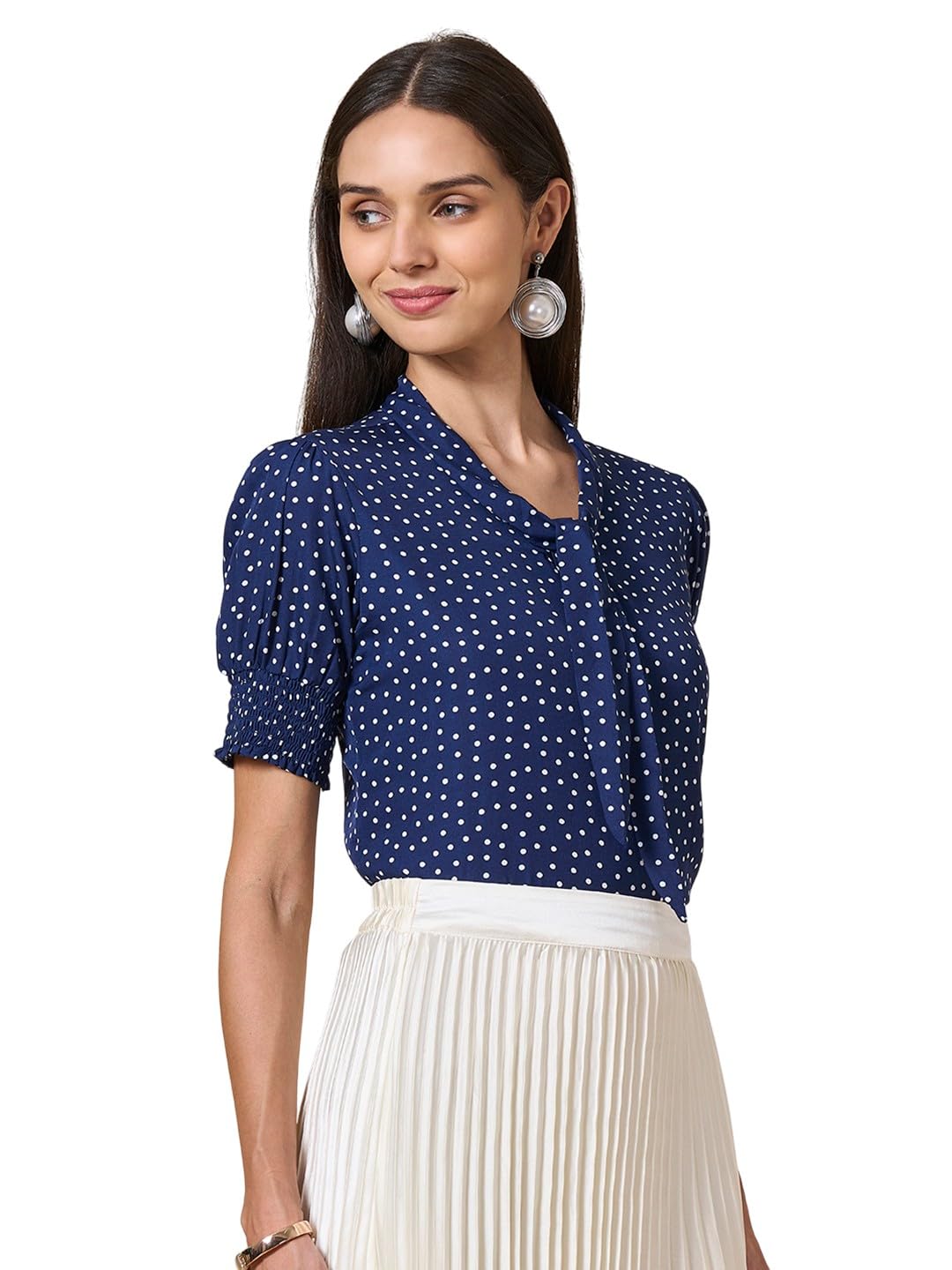 style quotient Women Polka dot Tie-up Casual Top-picture-11