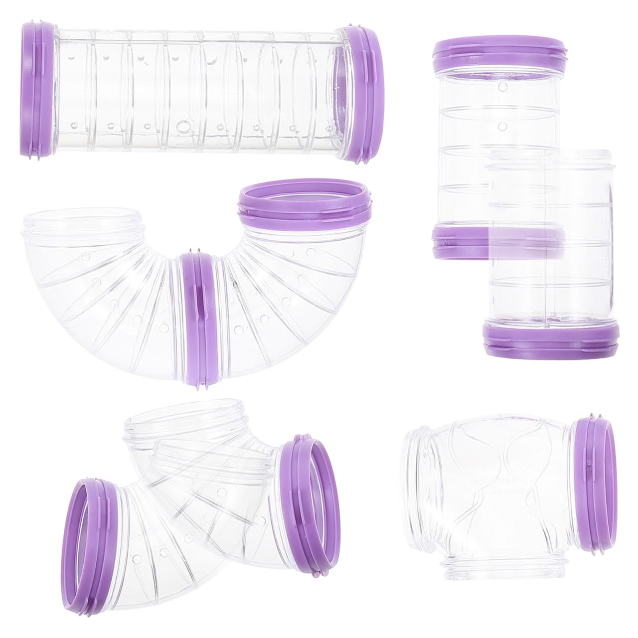 POPETPOP Hamster Röhrenset 4 Stück Externer Tunnel Für Hamster Und Kleintiere DIY Käfig Erweiterung Mit Verdicktem Material Und Verstärktem Tunnelmund 9.45X2.36X5.91In