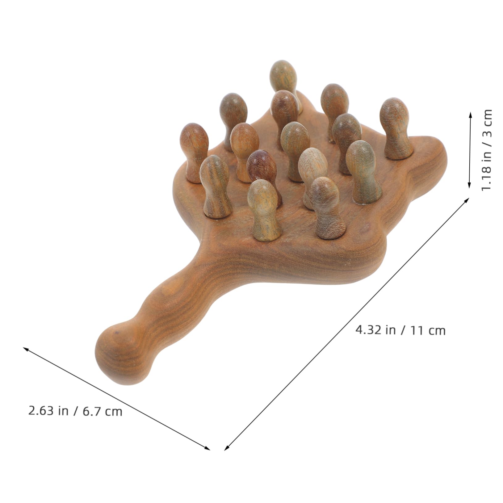 5 Stück Kreativer Massagekamm aus Holz Handgefertigter Körpermassager Massagewerkzeug für Kopfhaut und Körper für Tägliche Anwendung und Reisen Einzigartiges Design und Langlebige