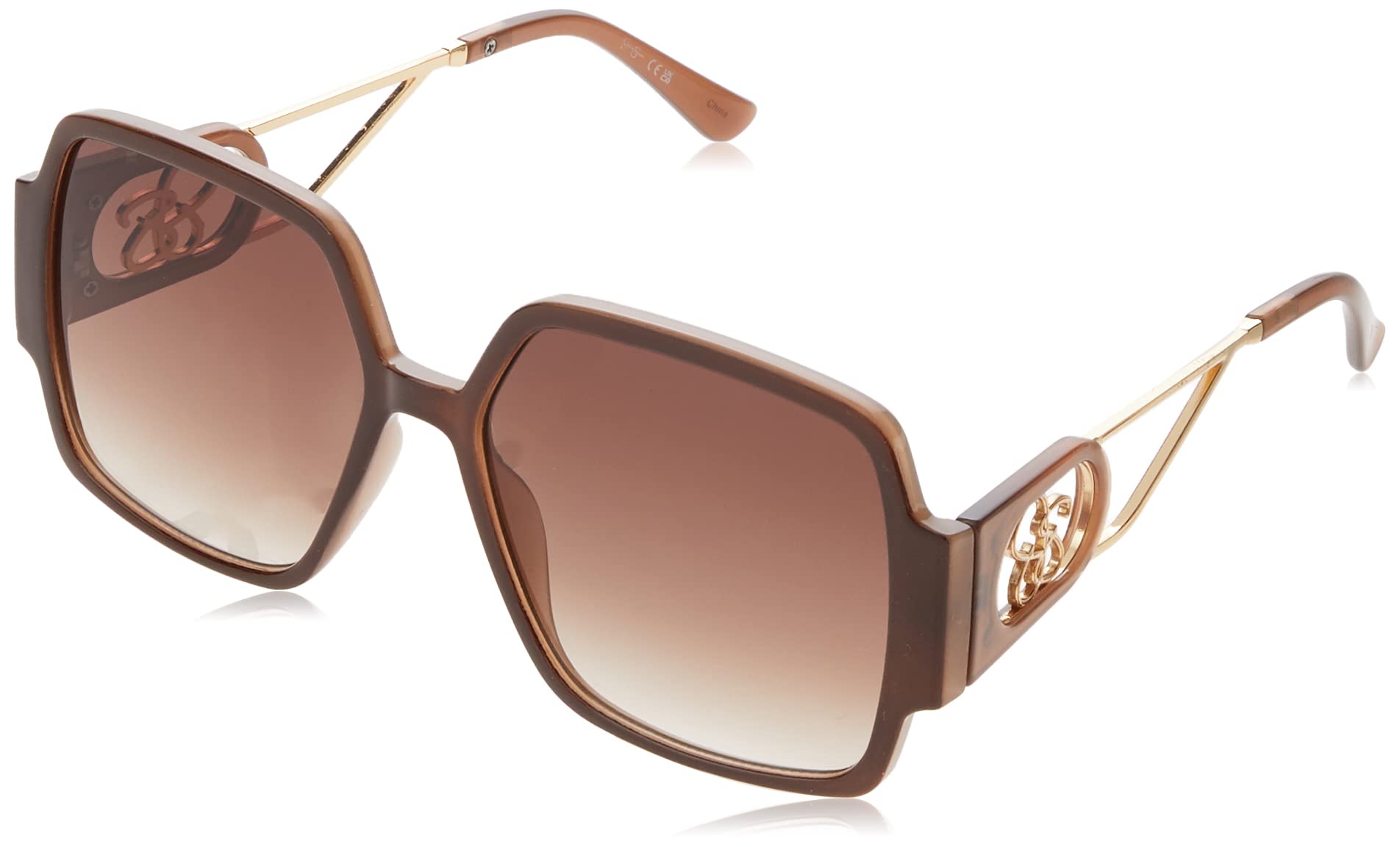 Jessica Simpson J6109 Lavish Women's Oversized Square Sunglasses with 100% Uv Protection. Glam Gifts for Her, 59 Mm, Brown & Nude, 59 mm