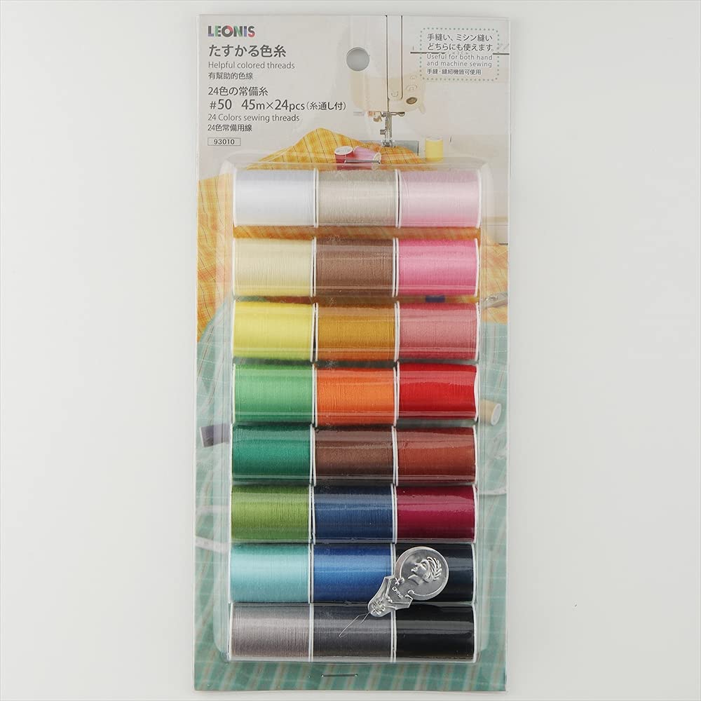 LEONIS 24 Color Sewing Threads [ 93010 ]