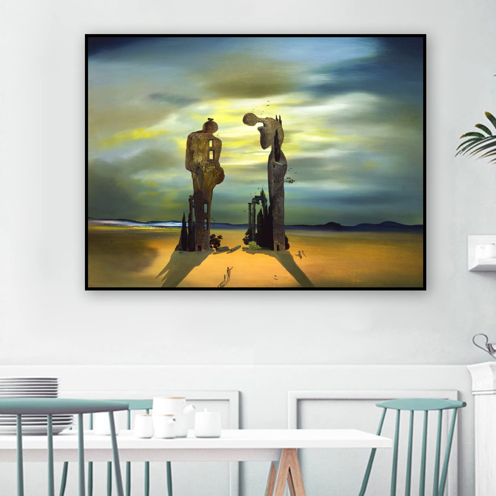 【額縁付き】 SALVADOR DALI ART 現代アート A2ポスター Melting Watch Salvador Dali - Educational Chart - Best Print Art