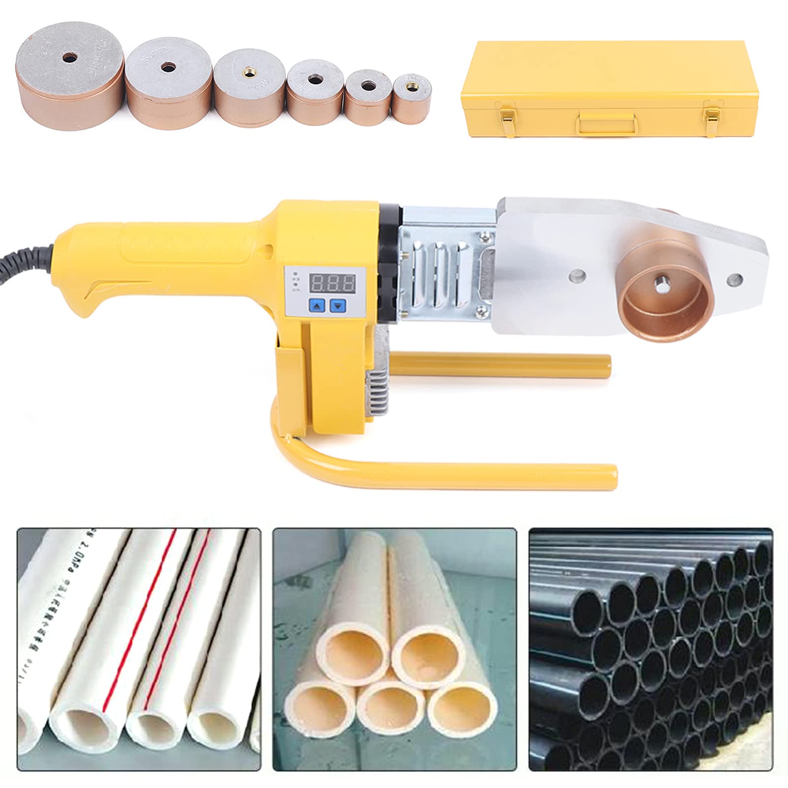Saldatrice per tubi in plastica, saldatore professionale con display digitale saldatrice per tubi saldatrice in plastica per tubi saldatura per PPR PE PP (20-63MM)