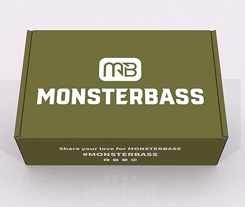 Miniatura 2 de MONSTERBASS Caja de la serie Gold rellena con señuelos y aparejos de pesca de lubina Premier más de 5 cebos con artículos adicionales Excelente kit