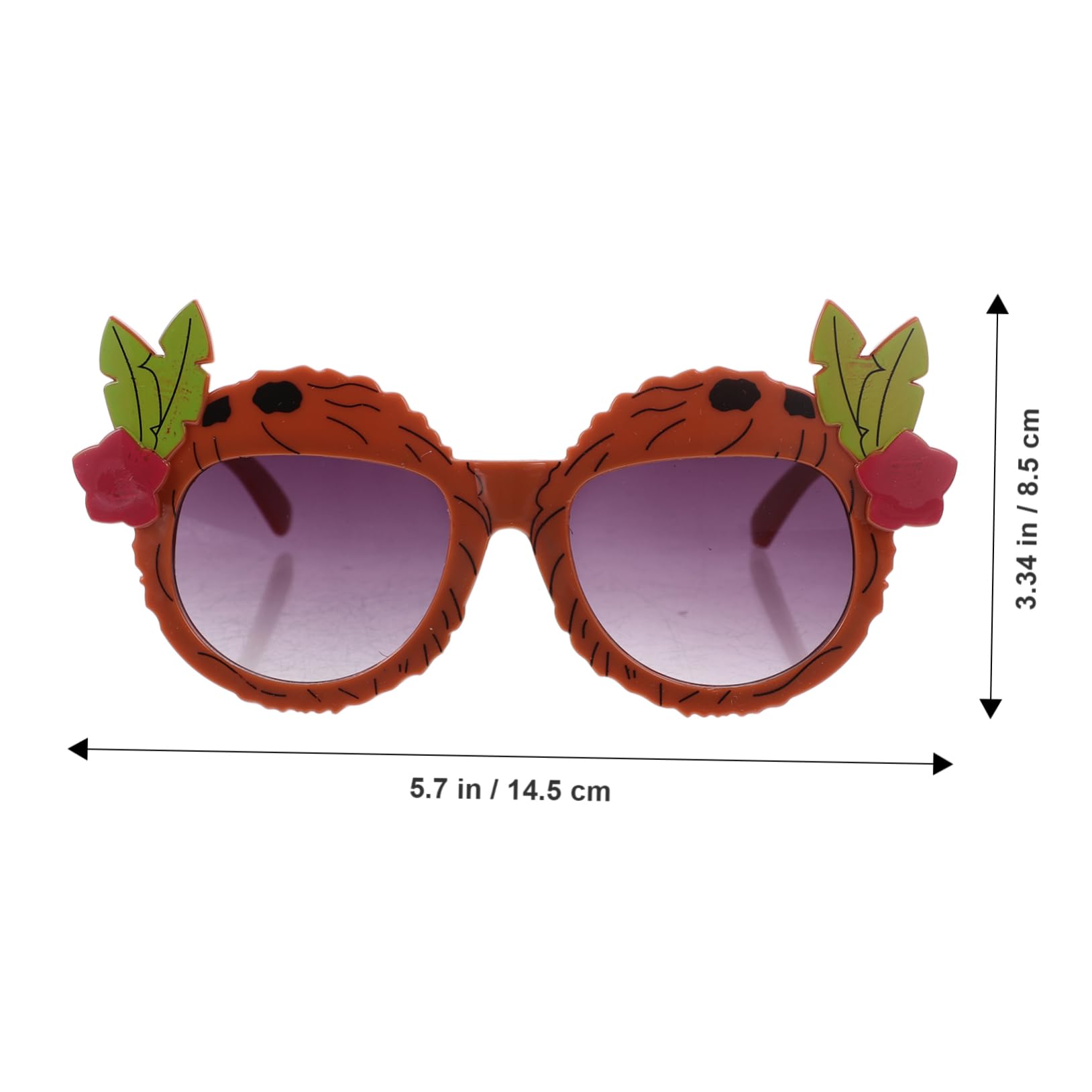 Healeved 5 Ensembles Lunettes De Soleil Pour De Fête Amusant En Forme De Lunettes De Fête Luau Deux Lunettes De Fête Drôles Décorations Tropicales Pc 2 Paires*5