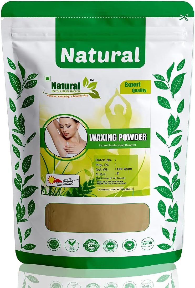 Unisex Adult Multani Mitti Flavour Waxing Powder Instant Hair Remover for All Types of Hair & Skin, Hands, Legs, Underarms, Bikini (Private Part) Area (100 g)
