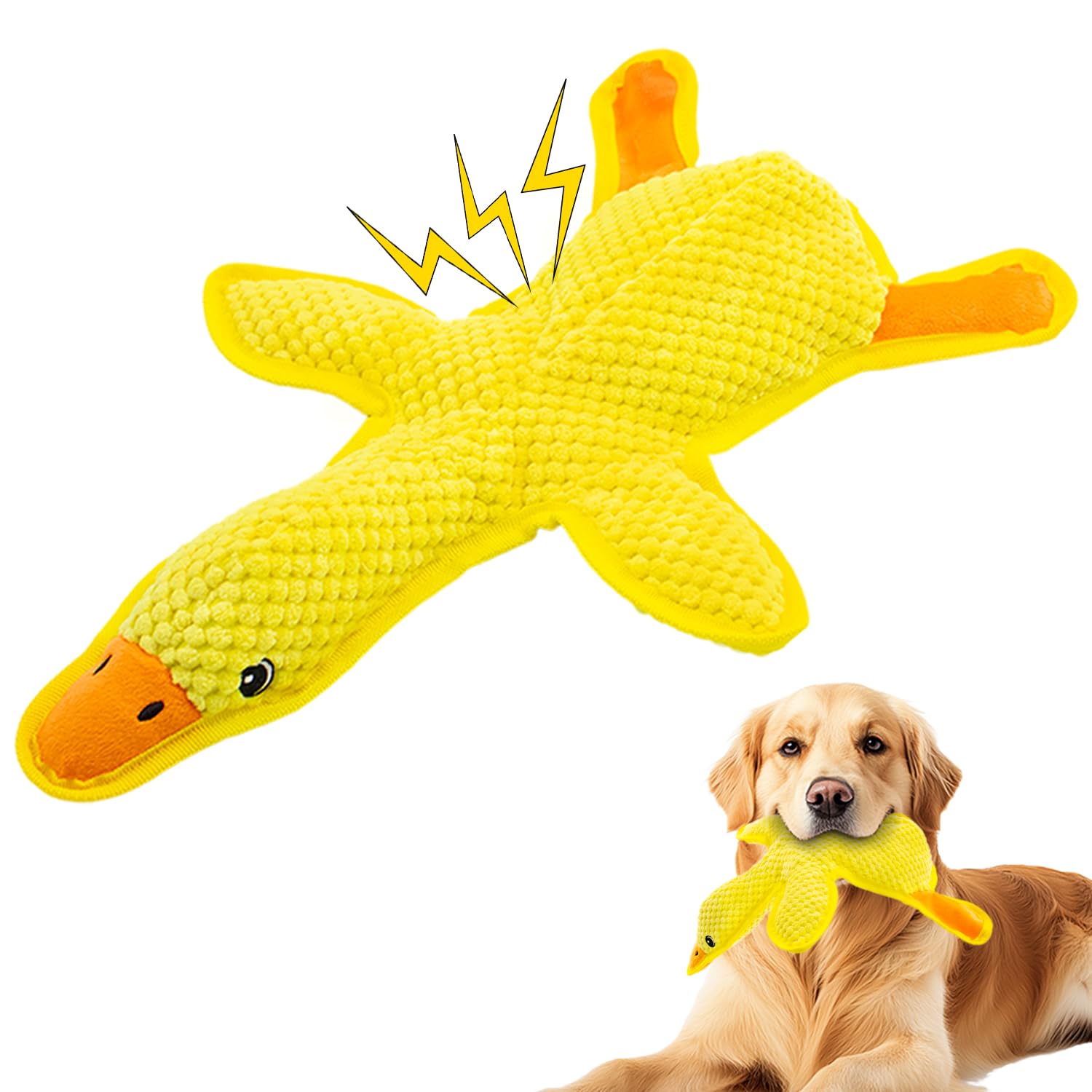 MAOOOOB No Stuffing Dog Squeak Toys- Chew Toys for Small Medium Large Breed- Durable Puppy Teething Interactive to Keep Them Busy- Best Birthday Gift(