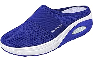 Mules for Women 2024: Breathable Diabetic Walking Shoes with Air Cushion