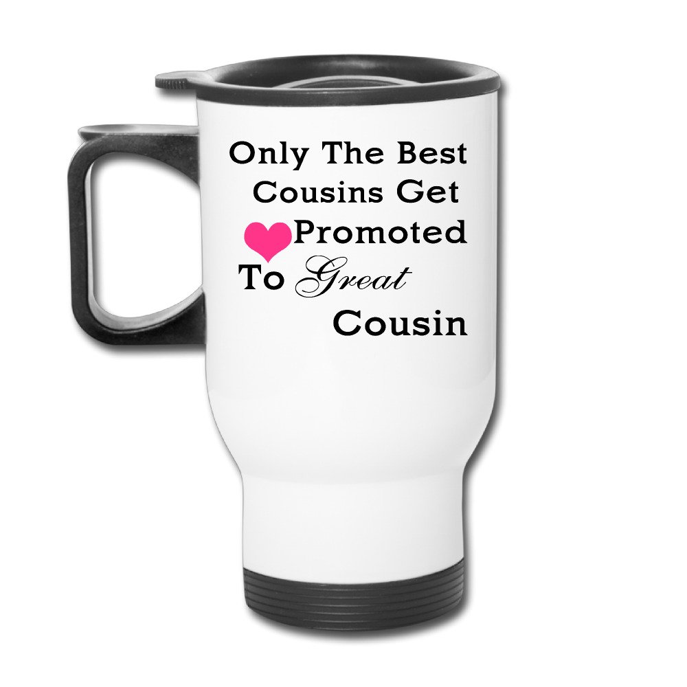 yoshopCousins Gifts Only the Best Cousins Get Promoted to Great Cousin 14oz Coffee Aluminum Travel Mug