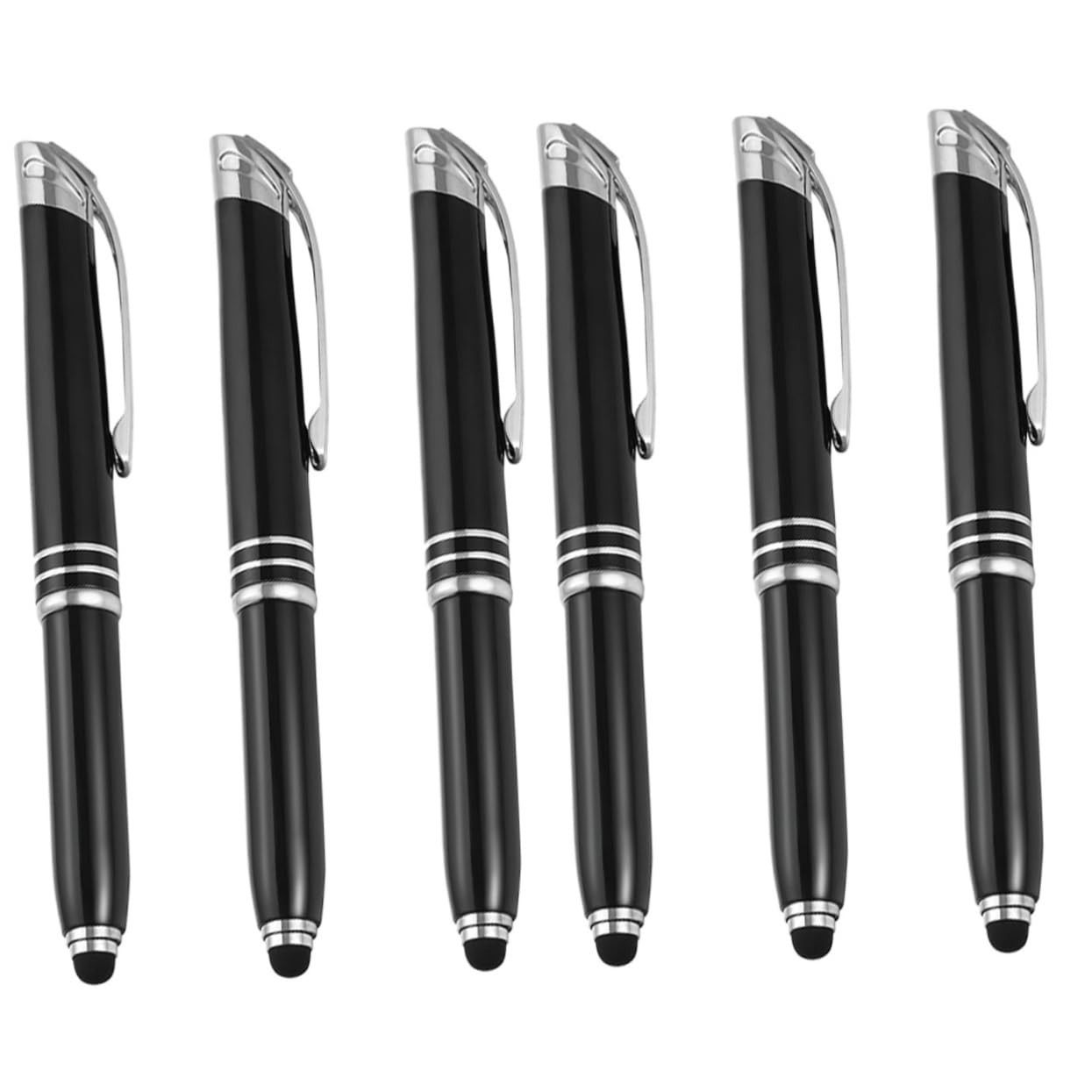 Housoutil 2 Set Penne Metalliche Con Luce Led Penne Portatili Per Ufficio E Touchscreen Scrittura E Comfortevole Design Elegante E Compatto Per Lavoro 3 Pezzi * 2
