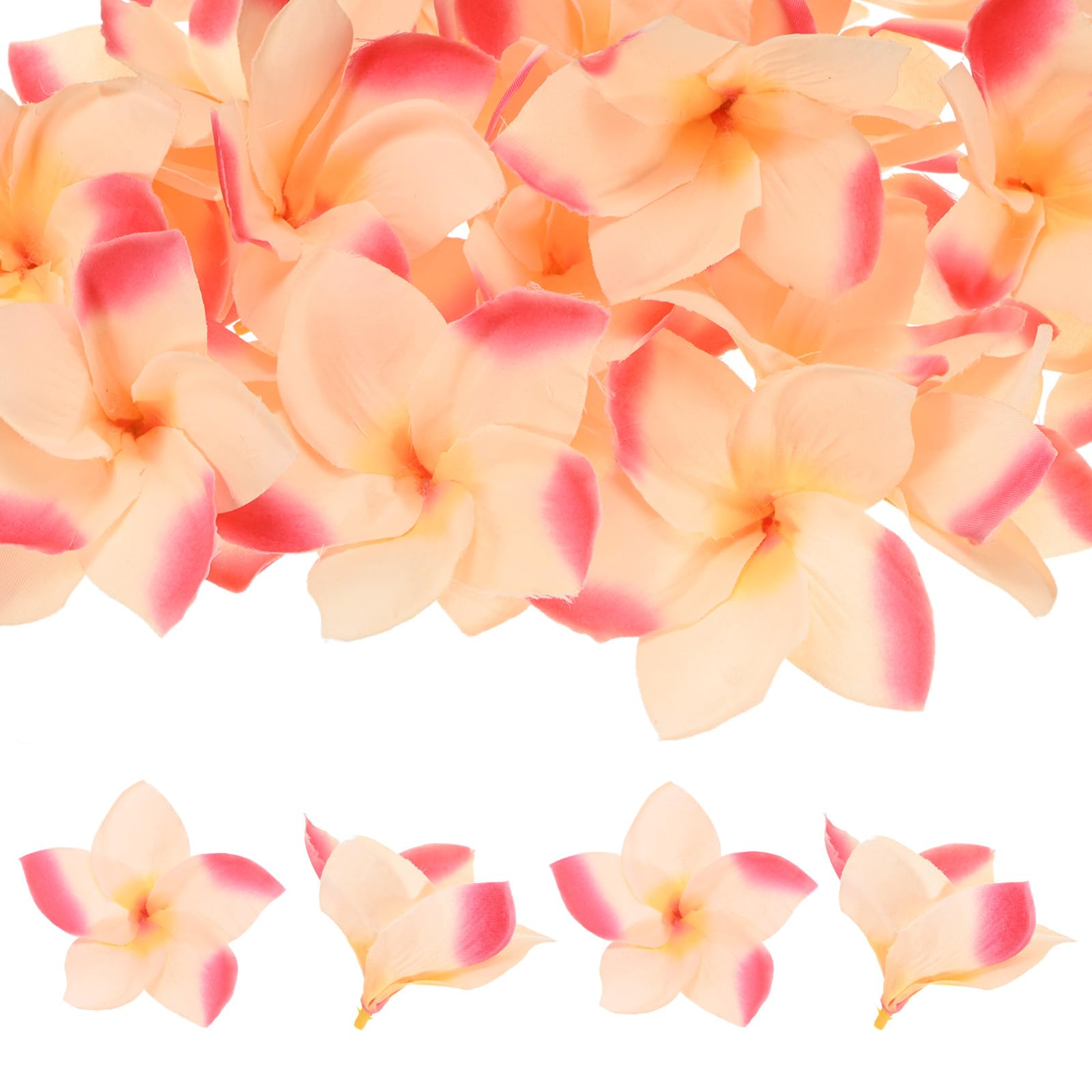 M METERXITY 10-Pack Artificial Plumeria Flowers 3.9"/ 10cm Fake Silk