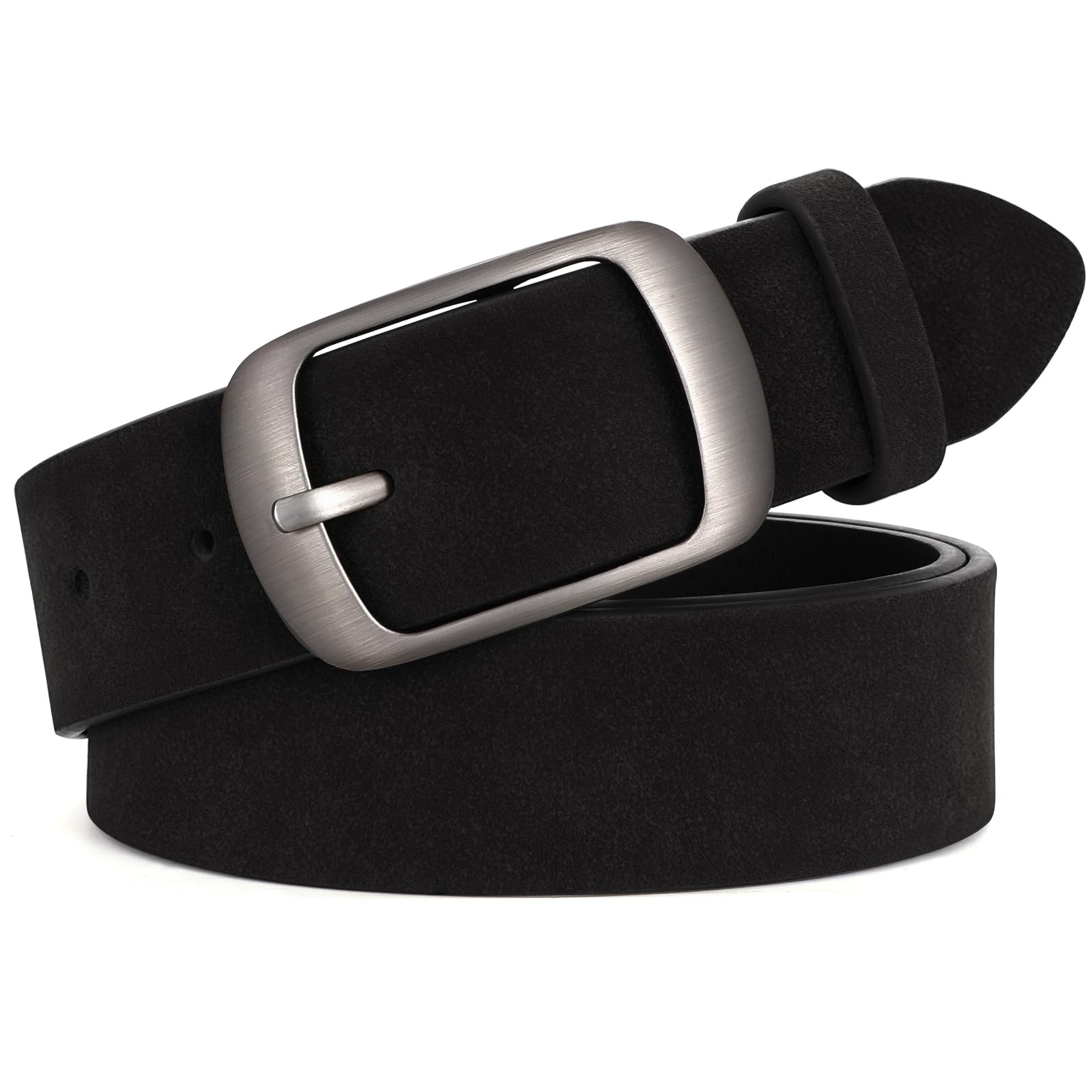 WHIPPY Women Leather Belts for Jeans Pants Fashion Dress Belt for Women with Solid Pin Buckle