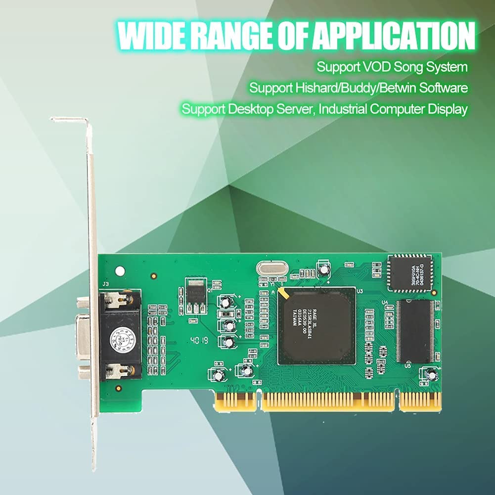 Scheda Grafica da 8 MB, Scheda Grafica PCI a 32 Bit, per Computer Server Industriale Multi Display per ATI Rage XL Scheda Video PCI X VGA a 64 Bit Interfaccia PCI X Scheda Video