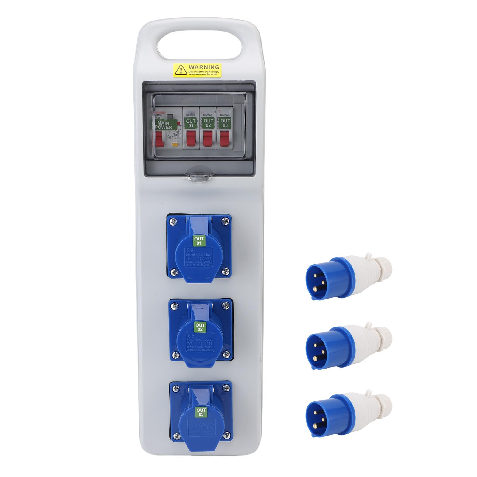 Outdoor Power Distribution Box, Portable Electrical Breaker,