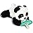 RaZbaby JollyPop Pacifier, Holder w/Detachable Baby Pacifier, Stuffed Animal RaZbuddy, All Ages 0M+, 100% Medical Grade USA Made Silicone, Machine Washable, Textured & Easy to Hold - Panda