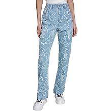 Karl Lagerfeld Women's Floral Denim Jacquard Jean