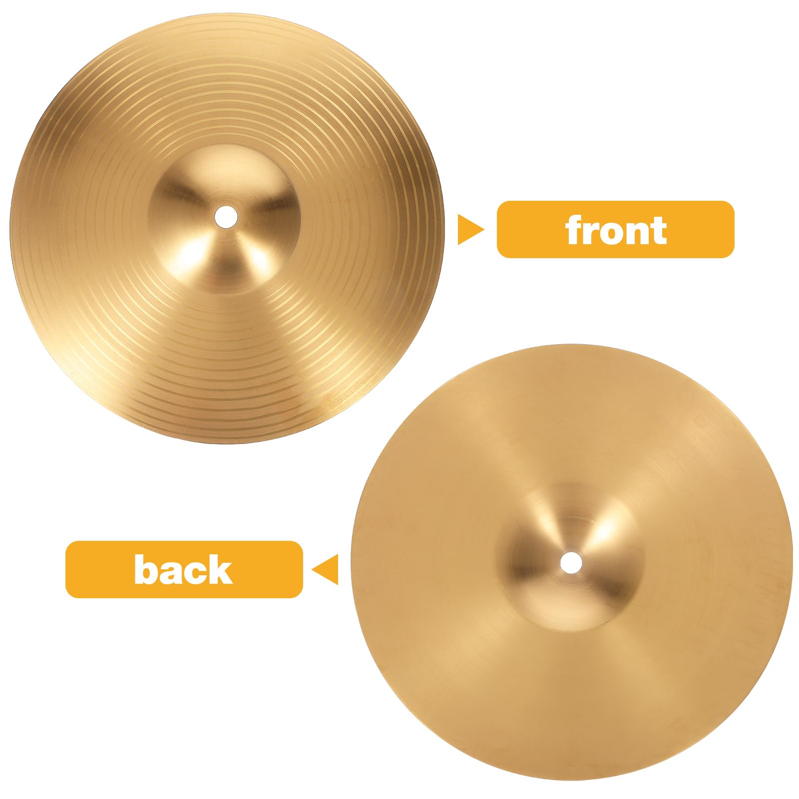 Vaguelly 10 piatti Splash + supporto per bacino in acciaio Edeal, batteria Cymbal Set Up