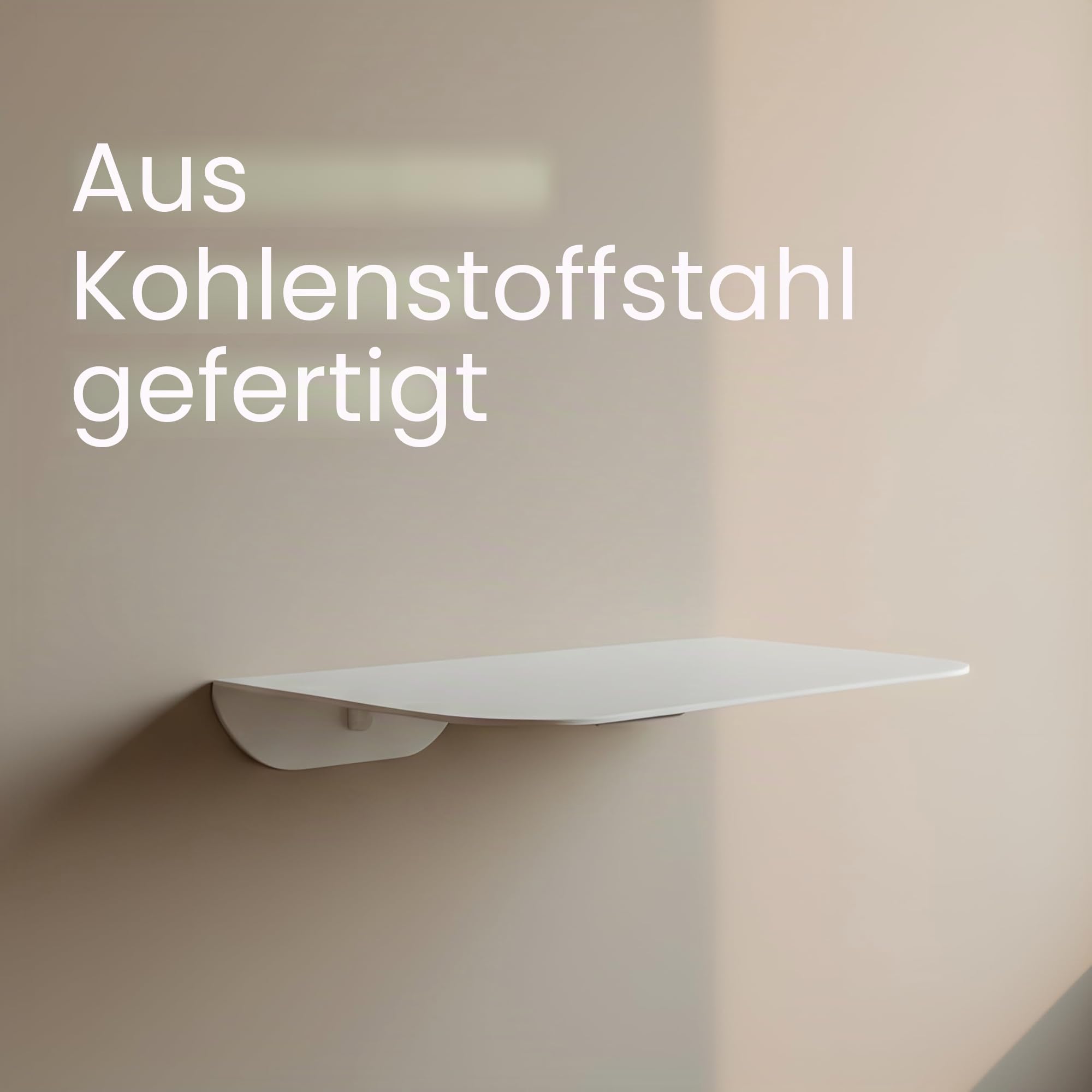 Audace Orizzonte – Wandregal aus Stahl, Mattweiß, 30 cm | Schweberegal für Bad, Wohnzimmer, Schlafzimmer, Flur | Belastbar bis 10 kg | Made in Italy