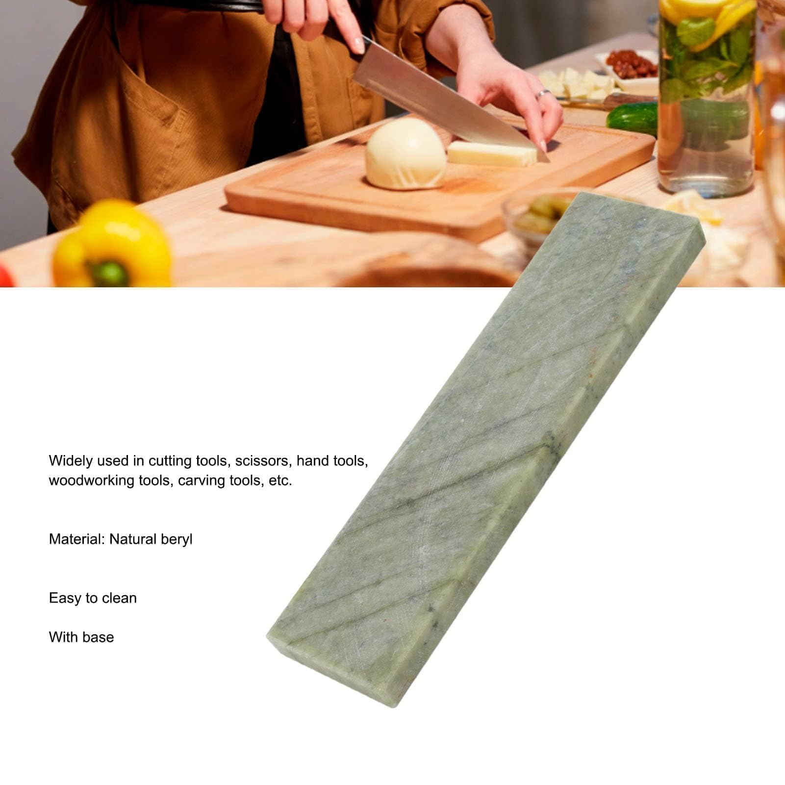 Pietra per Affilare, Grana 10000 con Agata Verde I Coltelli per Affilare I Coltelli di Rasoio Cote da Cucina Strumento per Lucidare