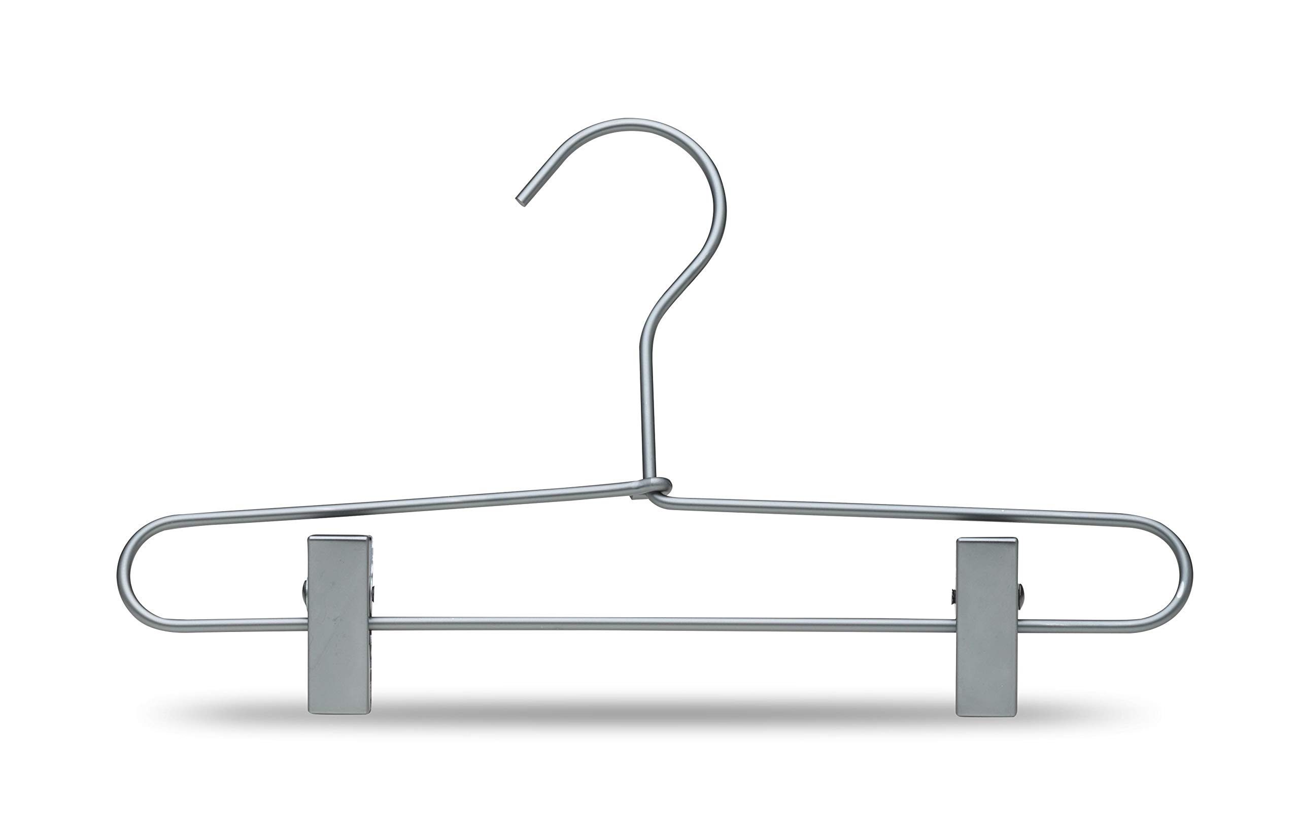 TODO HOGAR Porte Cintre Jupe avec Pinces en Aluminium doré, Noir, Argent et Purpura. 8 et 14 cintres en métal, 32 cm de Long, inoxydables et résistants. Noir