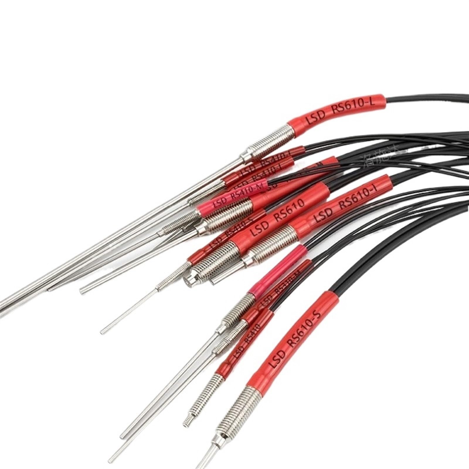 1 Uds M3 M4 M6 interruptor de Sensor de fibra óptica de reflexión difusa de acero inoxidable 10mm 20mm 40mm 90mm Prob todos los amplificadores disponibles(M4 90mm needle)