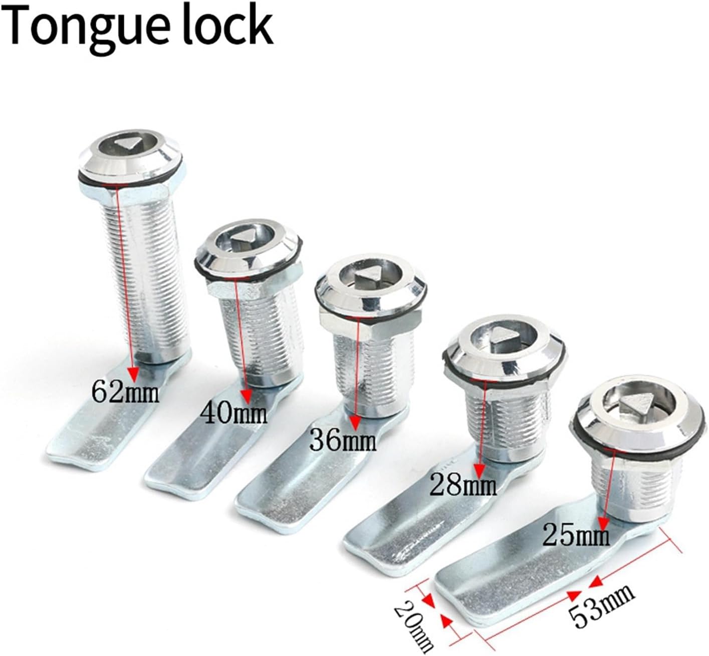Distribution Cabinet Box Lock MS705-62 Extended Triangular Lock MS705-28-40 Thickened Distribution Box Turnbuckle Lock 1Pcs(MS705-25 Triangle)