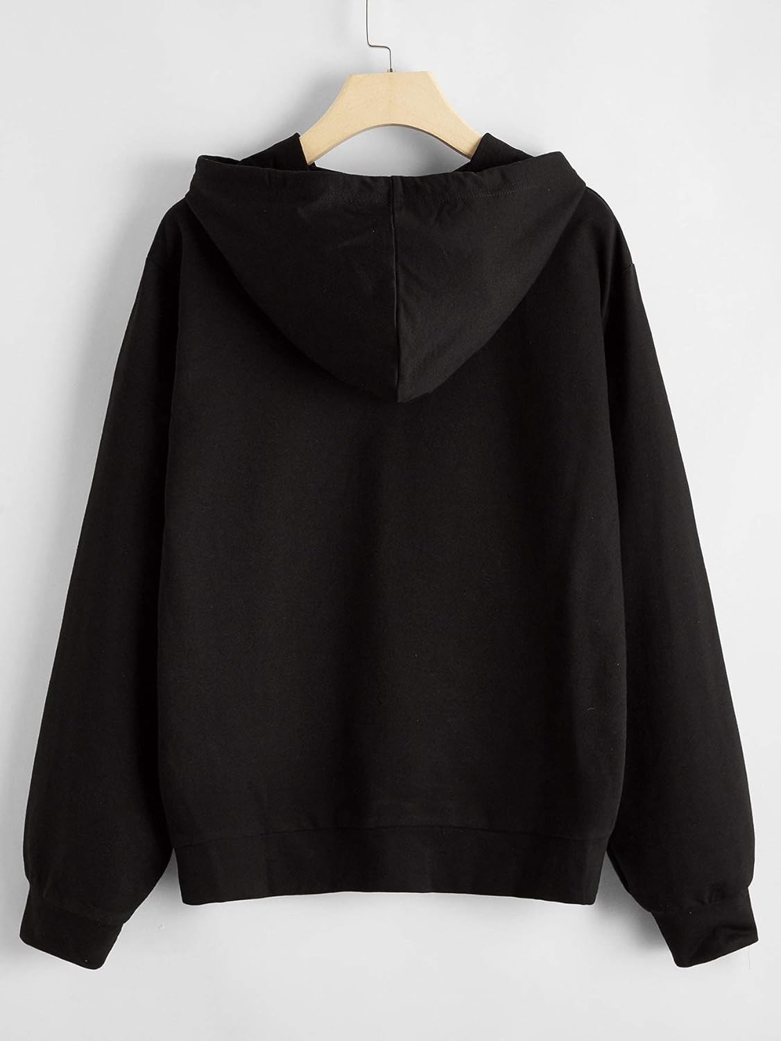 SweatyRocks Sweatshirt Women's Long Sleeve Pullover Sweatshirt Hoodie Butterfly Black Medium